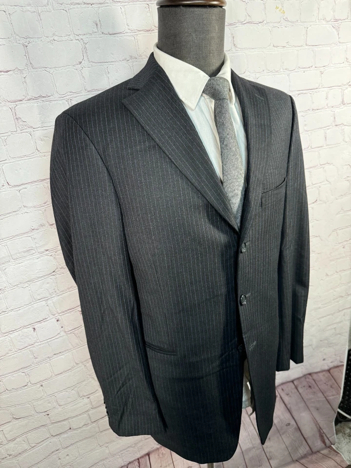ARNOLD BRANT SAKS 5TH AVE Hombres Gris Frente Plano 2 Piezas Traje 40R Chaqueta 32x32 Pantalón Foto 4 de 4