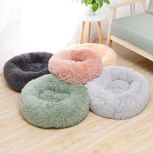 Calming Fluffy Pet Bed | Anti-anxiety Cat Bed | Donut Round Dog Bed | Pet Nest - Picture 6 of 11