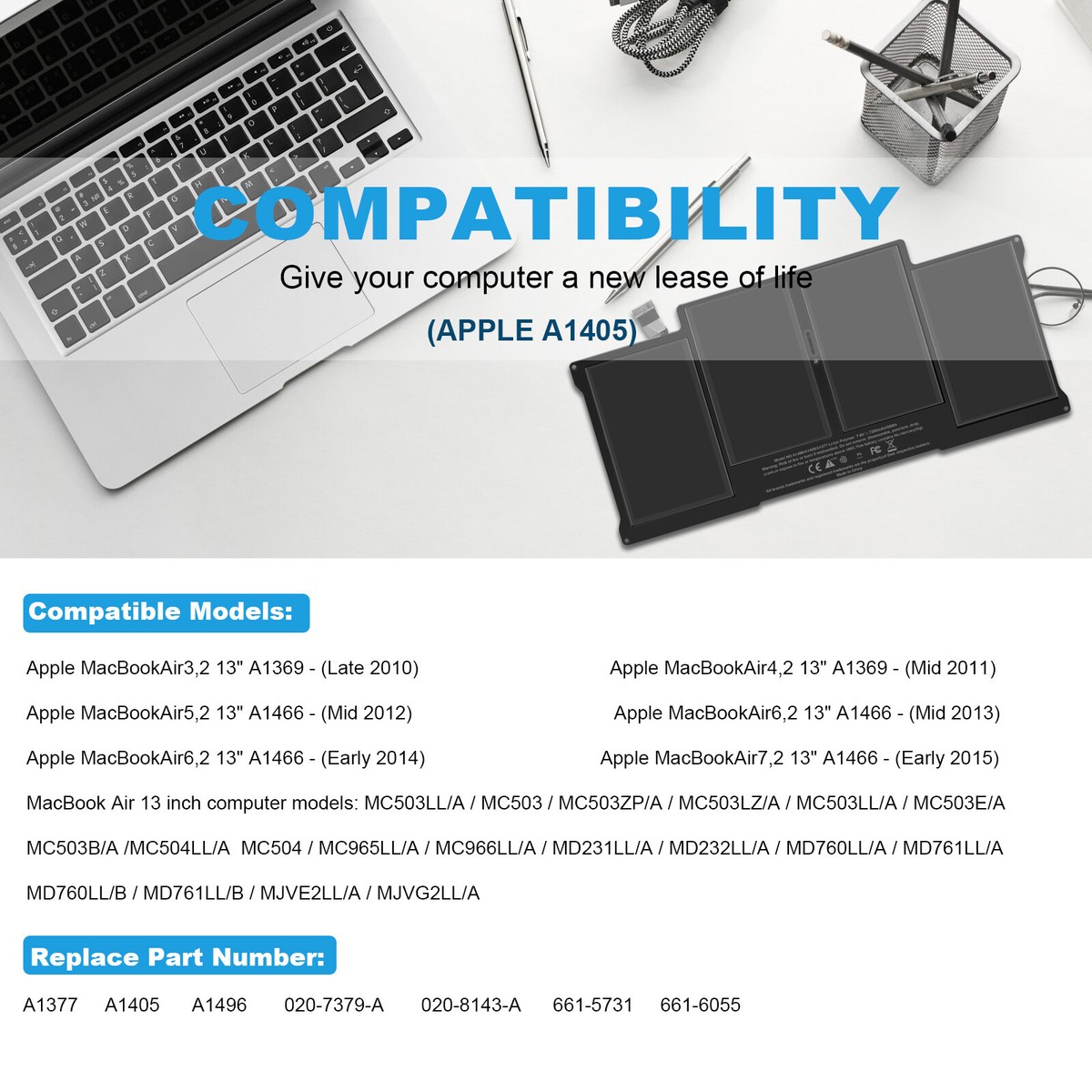 A1466 Battery for Apple MacBook Air 13