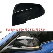 Fit For BMW F20 F30 F31 F32 F34 Gloss Black Left Rearview Mirror Cover Shell Cap