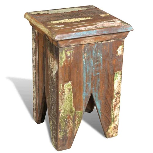 Solid Reclaimed Wood Stools Antique Style Chair Footrest Furniture vidaXL - Picture 5 of 7
