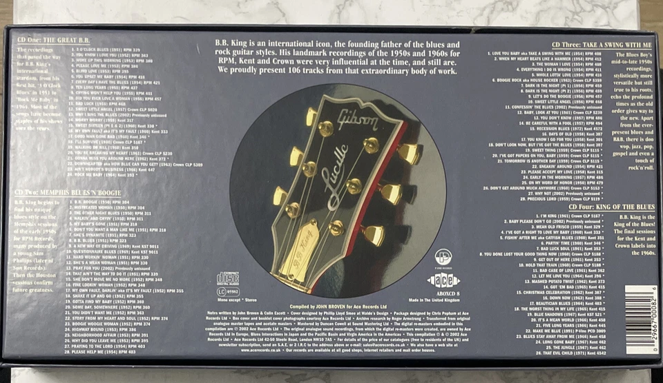 B.B. King The Vintage Years Ace Records  ABOXCD 8  4x CD Box Set + Booklet NM - Image 2 of 4