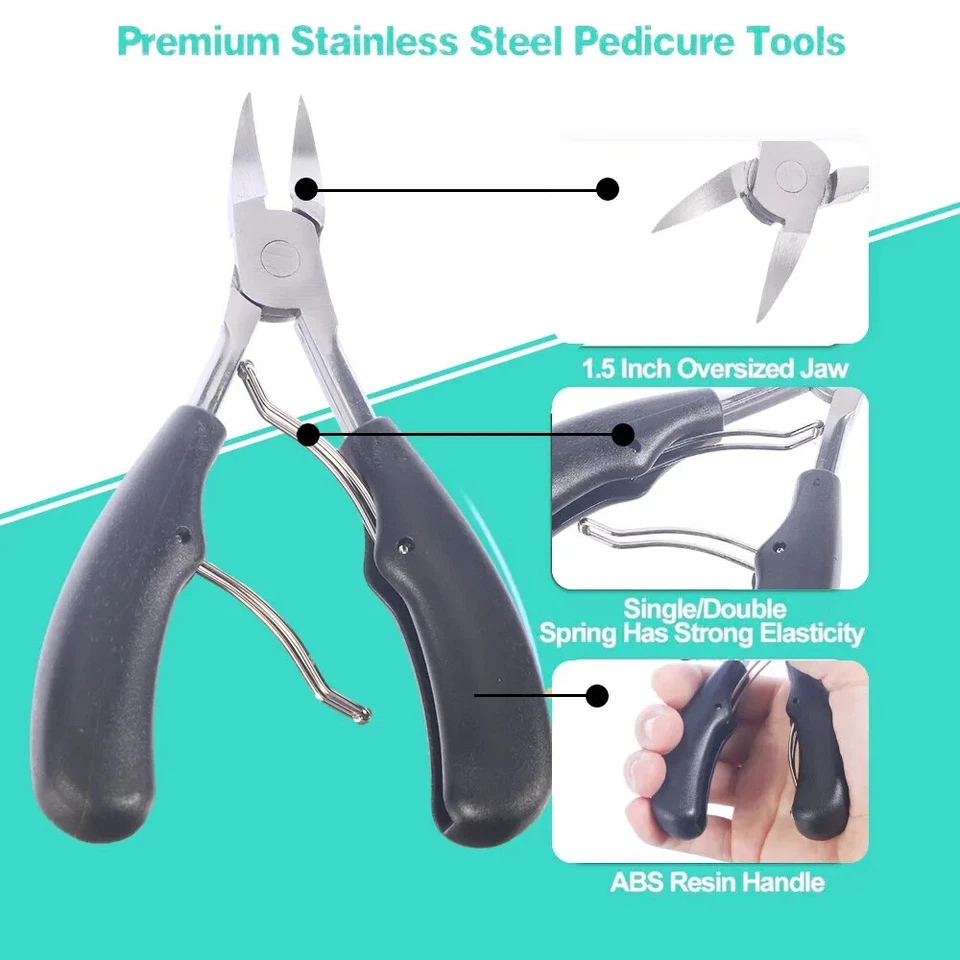 Cortaúñas para uñas gruesas encarnadas tijera de uñas de precisión de alta resistencia Foto 2 de 4