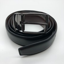 Unbranded Reversible Belt Black Brown Mens Sz XL 42-44 Faux Leather 1 1/4"