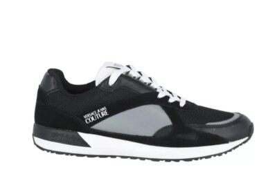 Versace Jeans Couture Men's Sneakers Shoes Contrasting Black Gray Sz 11.5
