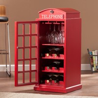 Harper Blvd Nigel Phone Booth Wine Cabinet Harper Blvd Nigel Phone Booth Wine Cabinet