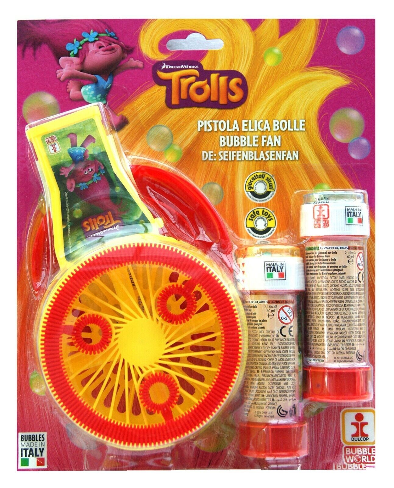 KidsTrolls Bubble Machine Blower Fan Children's Toy Hobby Fun ,Official Licensed