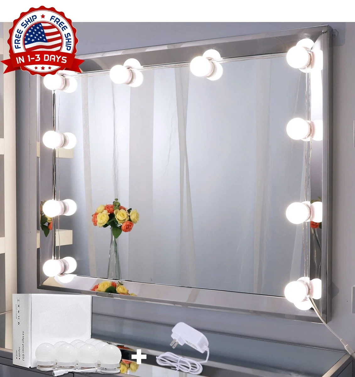 Luces Led Para Espejo De Tocador, 11.53 Ft Hollywood Make Up Light Para  Vanity