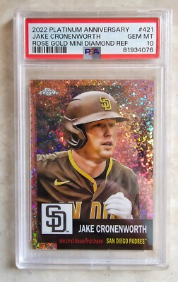 2022 Topps Platinum Jake Cronenworth /75 Rose Gold Mini Diamond