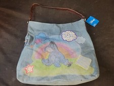 Eeyore Disney FAB Starpoint Denim Shoulder School Book Rainbow Tote Bag 13" 13"