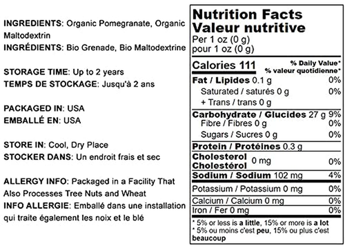Organic Pomegranate Powder 1 Pound - Non-Gmo, Unsulfured Raw Dried Fruit No Dyes - 第 4/12 張圖片