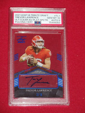 2021 Leaf Ultimate Draft Trevor Lawrence Platinum Clear Auto PSA 10 #2/15 POP 1