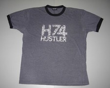 Hustler H74 Ringer T-Shirt Mens XL Vintage Y2K 90s Gray Made in the USA