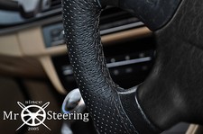 FOR IVECO EUROSTAR 93-2002 PERFORATED LEATHER STEERING WHEEL COVER DOUBLE STITCH