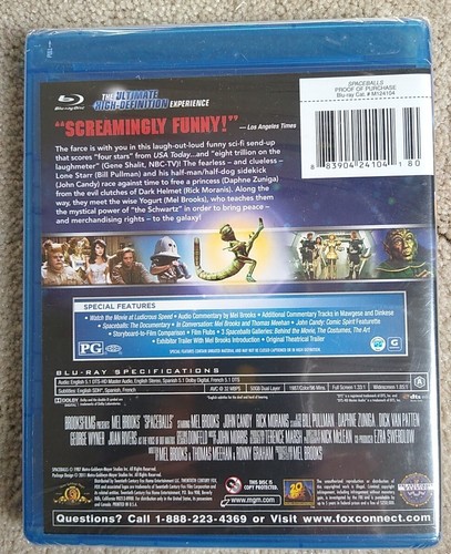 Spaceballs (Blu-ray, 1987), NEW! ....PLUS Bonus Pirates Of The Caribbean!!! - Foto 3 di 5