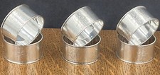 A set of 6 Chinese export Hong Kong sterling silver napkin rings
