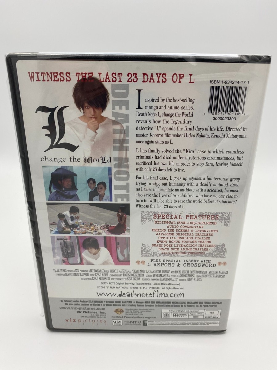 Death Note: L, change the WorLd (DVD, 2009) 896911001188| eBay