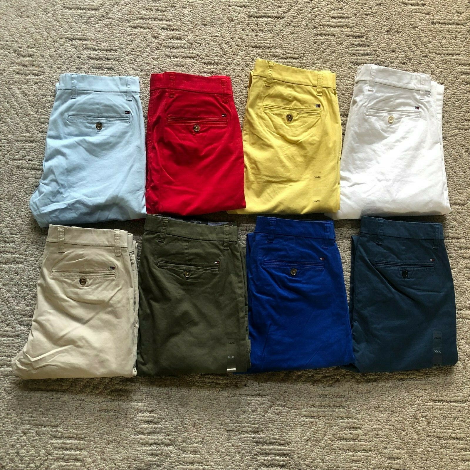 NWT Tommy Hilfiger Men's TH Flex Stretch Slim Fit Chino Pants 16 Colors