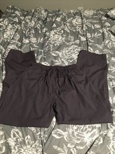 Beverly Hills Uniform Elastic Waist & Tie Grey Scrub Pants Sz XL Nurse Doctor