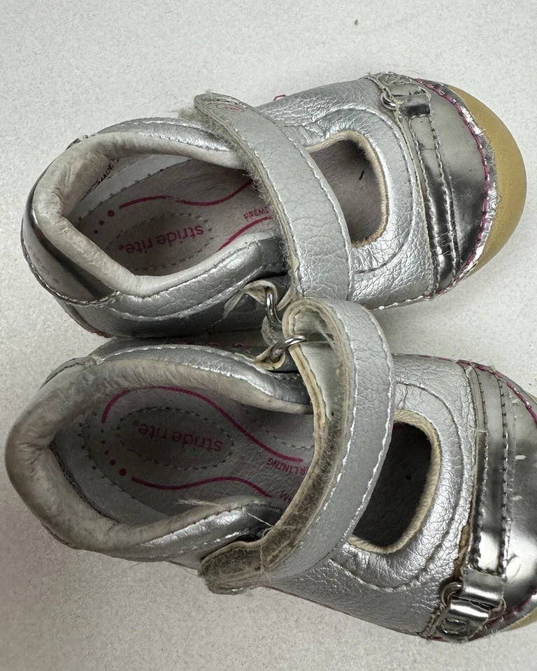 Stride Rite Bebé Niña Zapatos Talla 3M 3 Infantil Gris Astilla Buttercup MARY JANE Foto 4 de 4