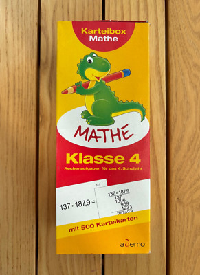 Karteibox Mathe Klasse 4 : Rechenaufgaben für das 4. Schuljahr - sehr guter Zust