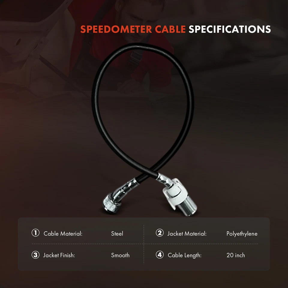 Cable velocímetro 20" para Ford F-350 Lincoln Continental Town Car Custom Mercury Foto 3 de 4