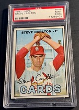 1967 STEVE CARLTON TOPPS #146 PSA 9 O/C SHARP  O/C POP 11  (403)