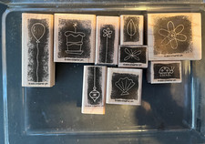 STAMPIN' UP STIPPLE CELEBRATIONS" 9 WOOD MOUNT STAMPS 2004