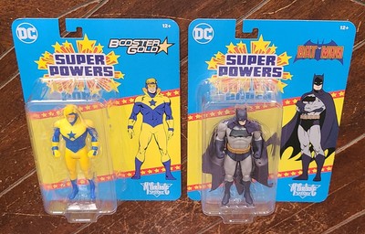 DC Super Powers: BOOSTER GOLD & BATMAN 4.5'' Figures (2024, McFarlane Toys)