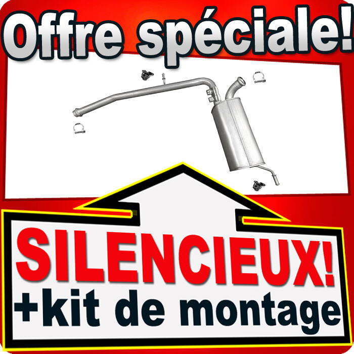 Silencieux intermédiaire Toyota Proace 2.0 D, pot central échappement Fiat Scudo 2010-2016