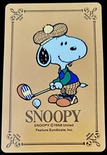 SN12 Swap Playing Cards 1 Japanese Nintendo Snoopy Playing Golf Cartoon
