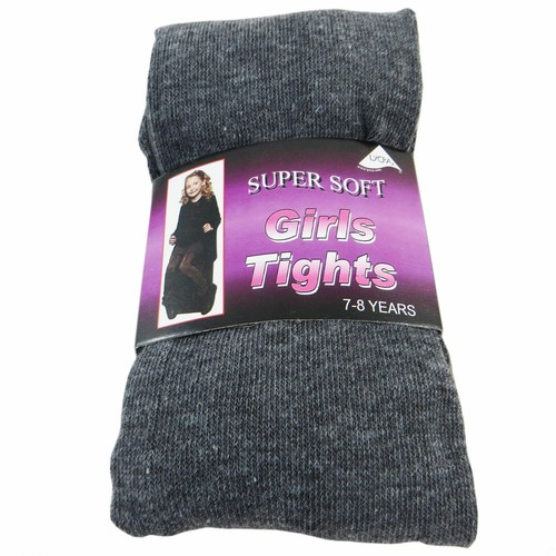 6 Pairs Girls Tights Cotton Rich Uniform Back 2 School Warm Thick Age 2-12 Years - Picture 2 of 3