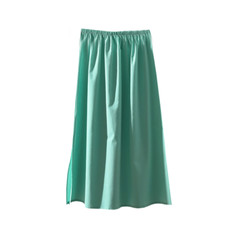 Women Cotton Blend Waist Half Slip Petticoat Side Split Solid Skirt Underskirt