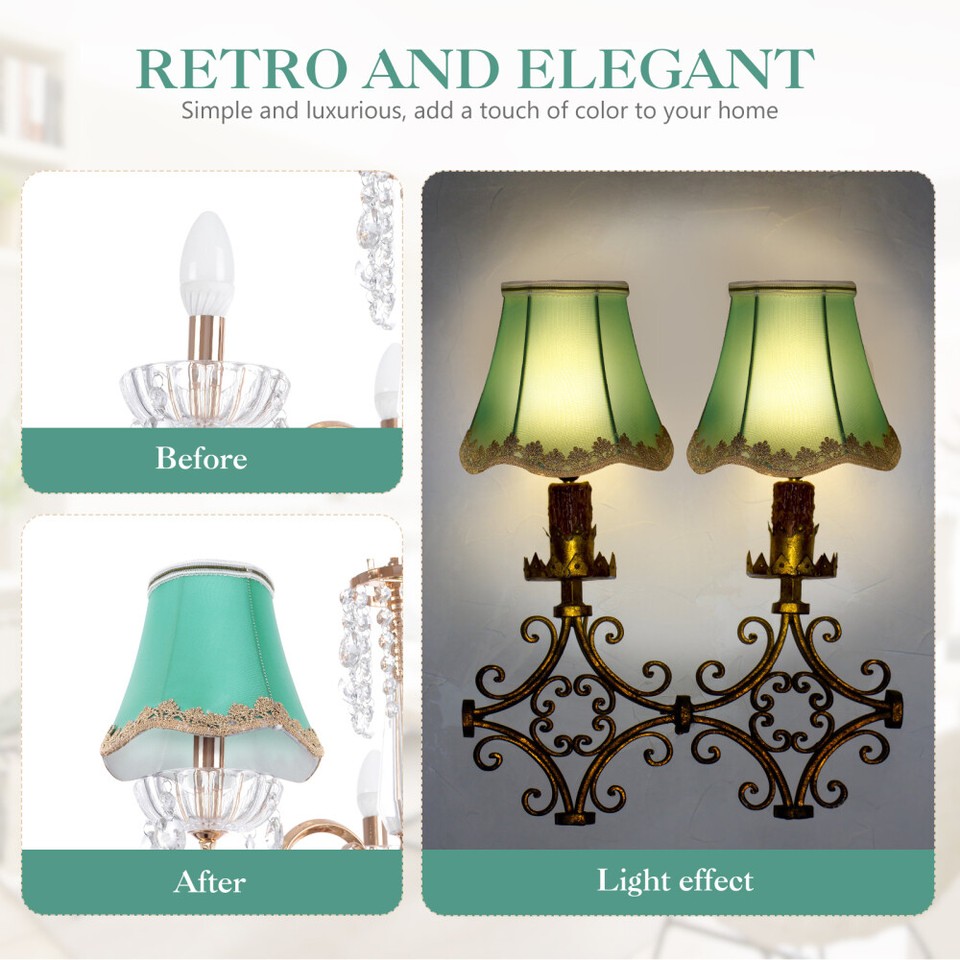 Clip on Small Shade Lampshades for Wall Lights Coloured Fabric Bedside