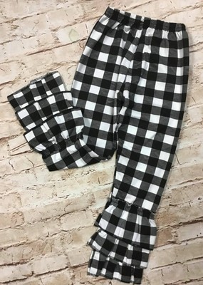 Buffalo Plaid Ruffle Bottom Pants | eBay