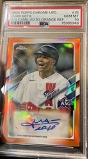 2021 Topps Chrome Update Juan Soto All Star Game Auto Orange /25 PSA 10