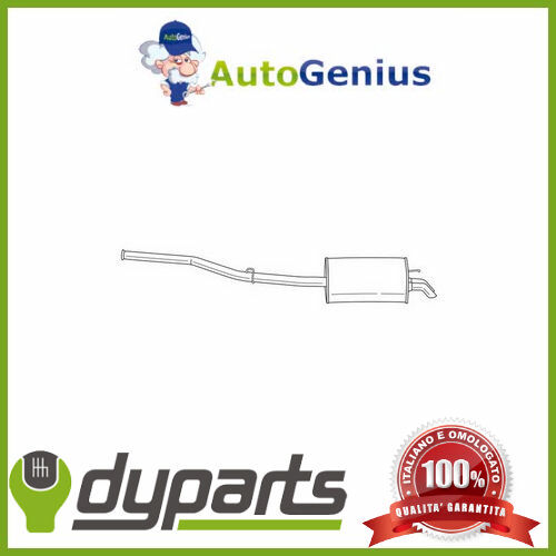 Silencieux Arrière D'échappement Pour Mercedes Classe C W203 C200 C220 CDI 2.2 - Acier Aluminié - Neuf Avec Kit