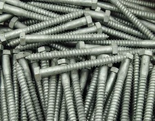 (30) Hex Head 1/2 x 5 Lag Bolts Galvanized Wood Screws