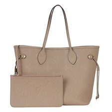 Louis Vuitton Neverfull Tote MM Beige Leather for sale online | eBay