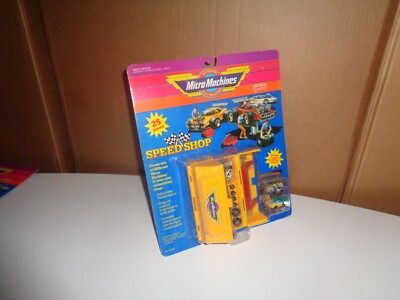 Vintage 1990 Micro Machines Yellow Tuning / Speed Shop - ungeöffnete Packung - Galoob