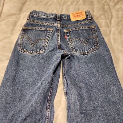 Vintage Levi's 550 Ragazzi Blu Relaxed Jeans Vestibilità Regolare 14 - Foto 12