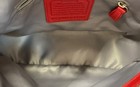 Coach Red Leopard Print Canvas Leather Crossbody Bag Silver Hardware Turnlock — photo 4
