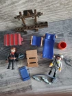 Vintage Lot 14 Playmobile Figures Accessories Fish Dynamite Chest Bed Ratelier