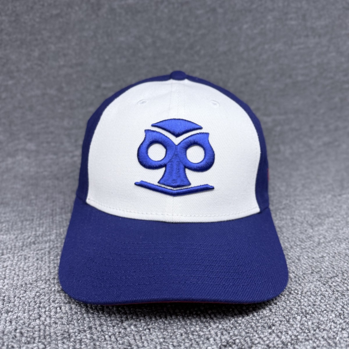 New Era 9FORTY Blue White Owl Logo Snapback Hat Pink Underbrim Adjustable Cap
