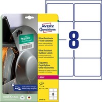 Avery Zweckform Resistente Folienetiketten L7914-10 Weiß 99,1 X 67,7 Mm, 10...