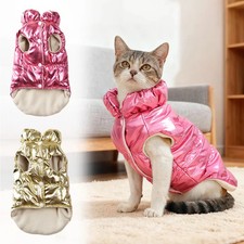 Winter Pet Clothes Cozy Waterproof Solid Kitten Vest Coat For Small Medium Cats