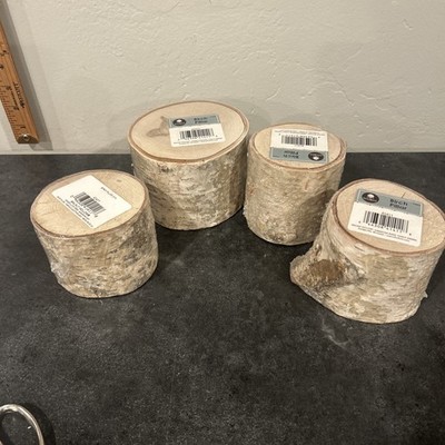 Birch Pillars Set Of 4 Raw Natural 3  Walnut Hollow.