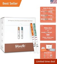50 Ovulation Strips and 20 Pregnancy Strips Kit - Rapid Detection for Home...