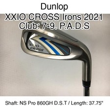 Dunlop XXIO CROSS Irons 2021 7-9. P.A.D.S Iron Set 37.75" NS Pro 860GH D.S.T Reg