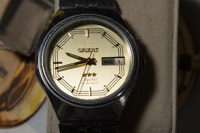 Vintage ORIENT Stainless Steel 21J Automatic Men's Watch--4 Repair